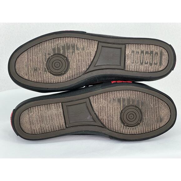 Polo by Ralph Lauren Cantor Low Black w/Red Trim Canvas Sneakers Size 10.5 D - Picture 7 of 7